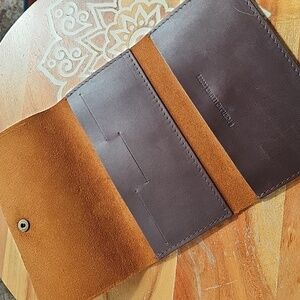 Portland Leather Goods Rancher Trifold Wallet Dark Brown Unlined